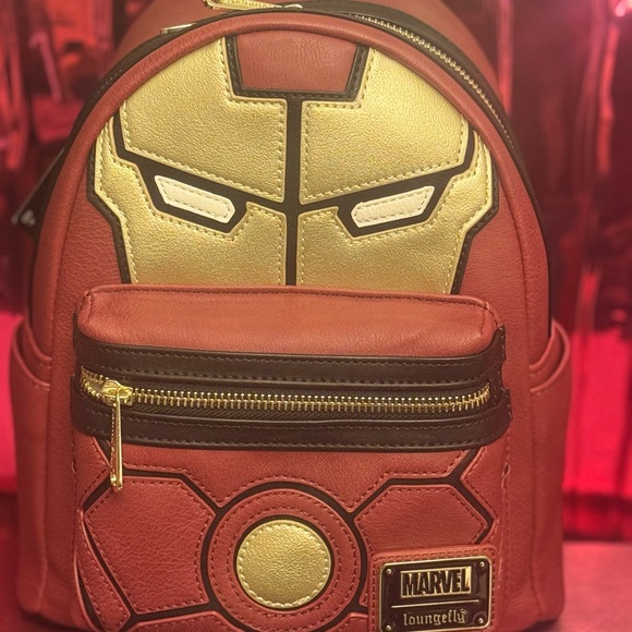 Loungefly Marvel Red and Gold Backpack - Picture 1 of 1